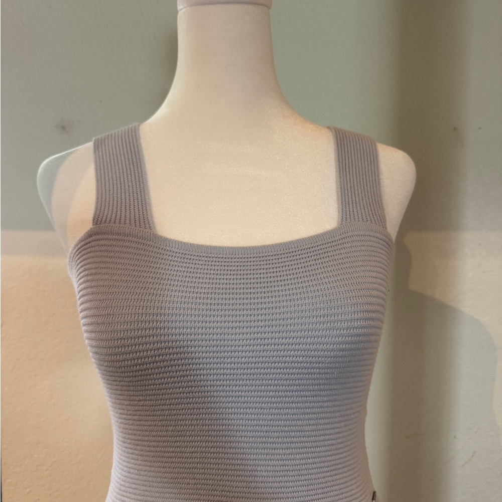 Hollister Ribbed Crop Top in Light Blue